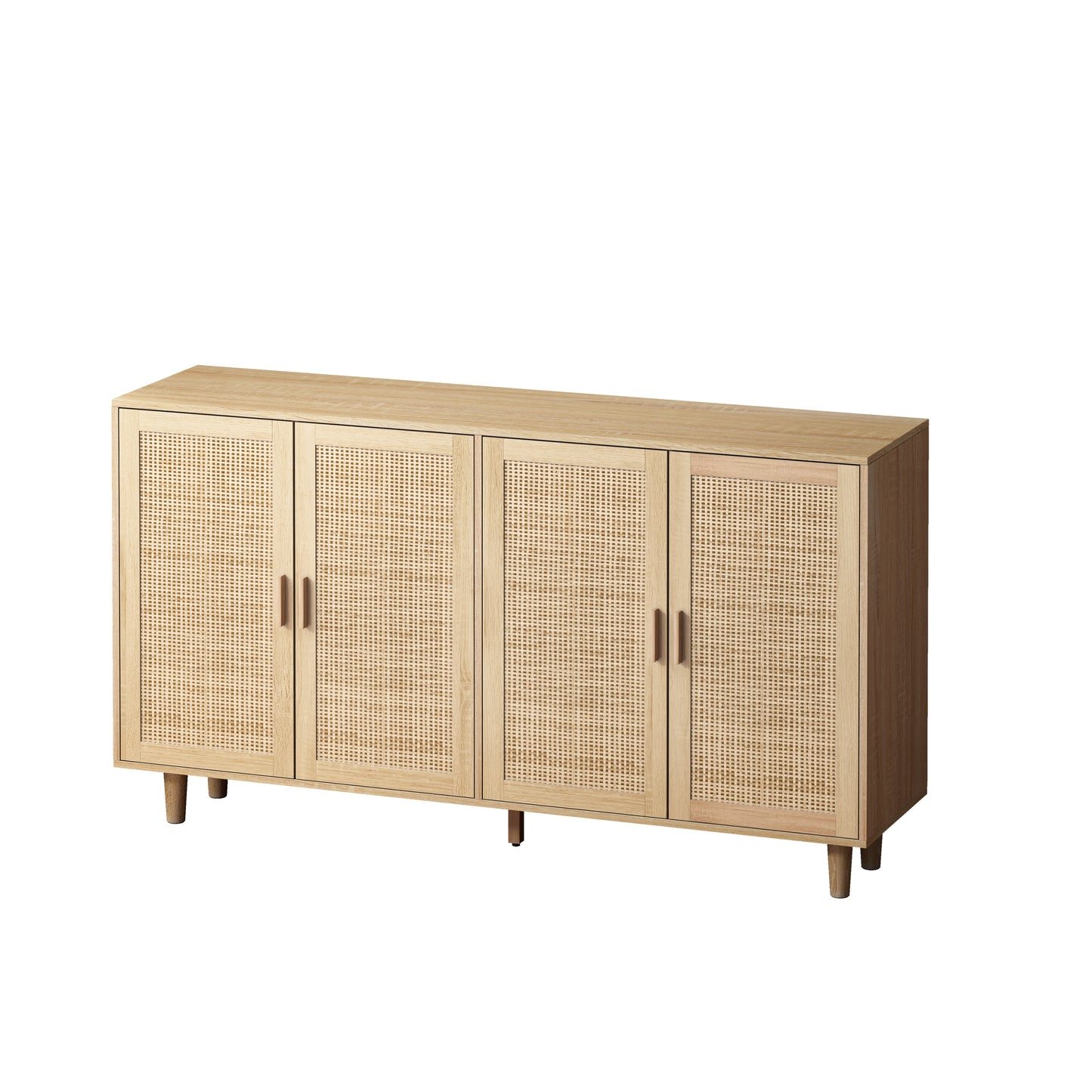 Tero 4 Door Rattan Cabinet - Natural