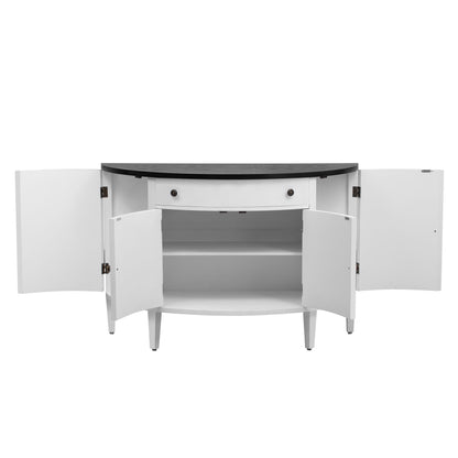 Hobs Curved Design Storage Cabinet - White