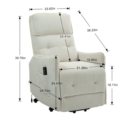 Fraser Electric Recliner Chair - Beige