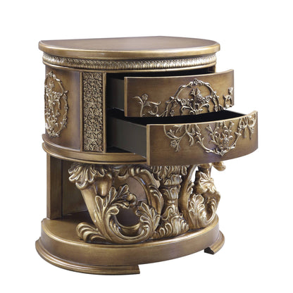 Constantine Nightstand - Brown & Gold