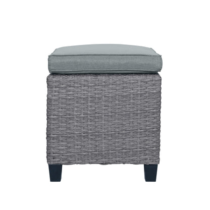 Matson 6 Pc Patio Rattan Wicker Set - Gray