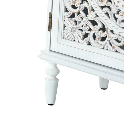 Melampous 2-Door Accent Cabinet - White