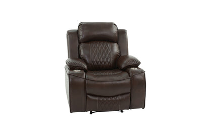 Parker Gel Leatherette Power Motion Recliner Chair - Brown