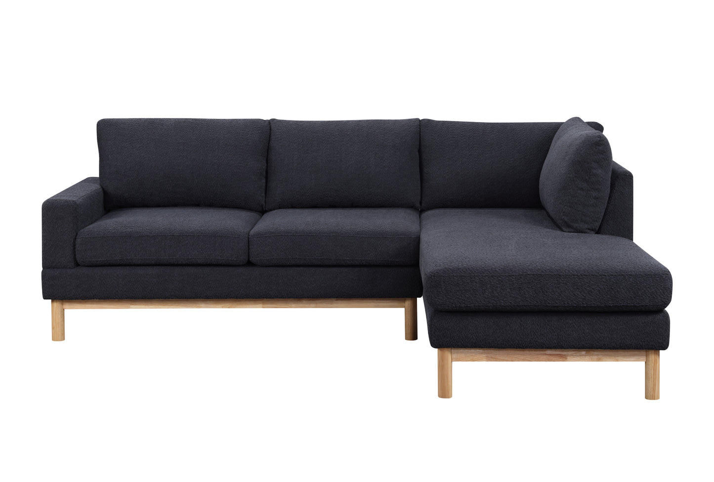 Anisa Sectional Sofa with Right-Facing Chaise - Black