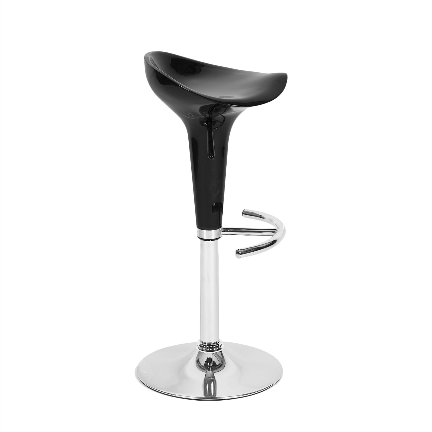 Space One Swivel Adjustable Height Bar Stools - Black Set of 2