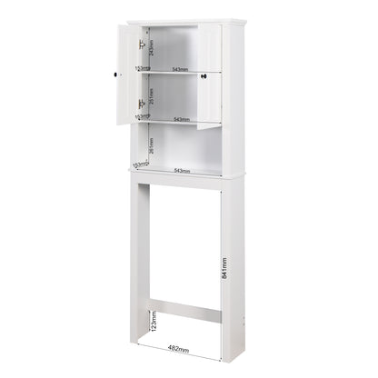 Wooden Space Saver Cabinet over Toilet - White