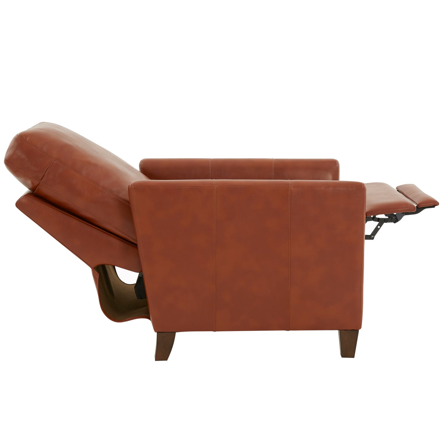 Remi Faux Leather Modern Recliner Chair - Caramel