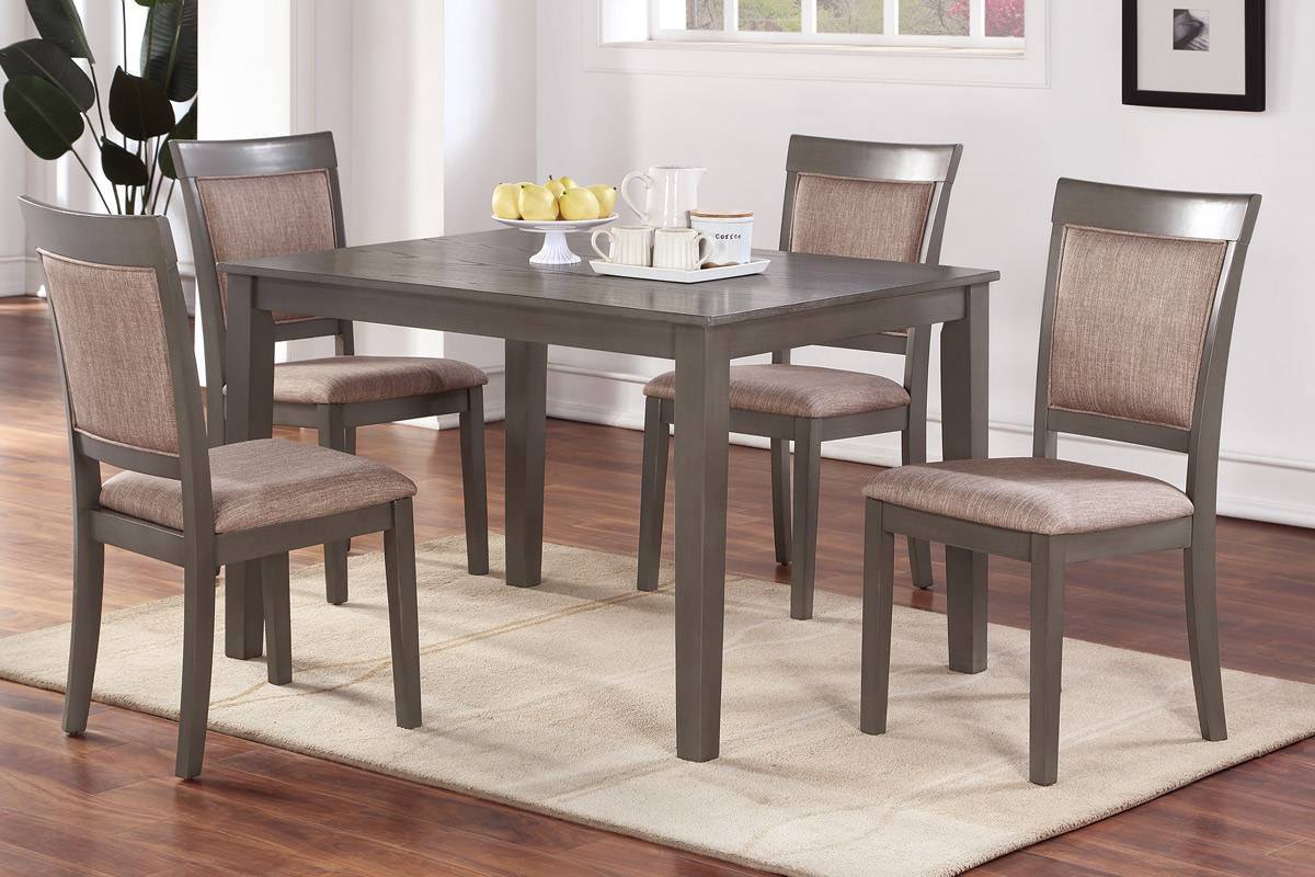 Symphony 5 pc Dining Room Set Dining Table 4x Chairs - Oak