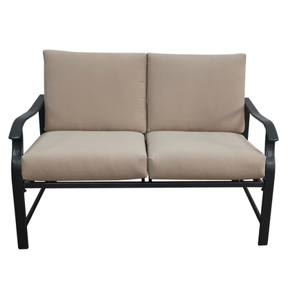 Francisco 5 Pc Outdoor Patio Loveseat Set - Brown