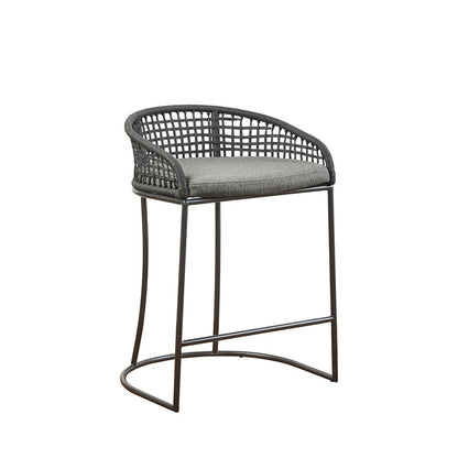 Hermosa Woven Counter Stool 25" - Dark Gray