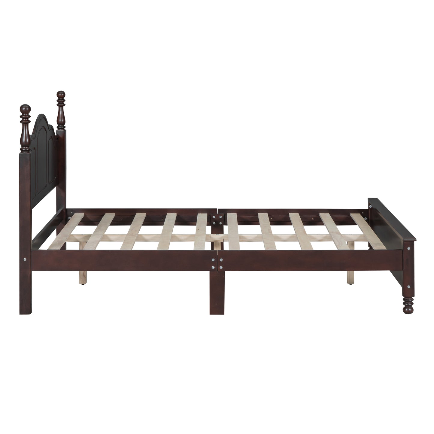 Quarto Full Size Wood Platform Bed Frame - Walnut