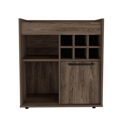 Fraser Bar Cabinet With Racks - Dark Walnut