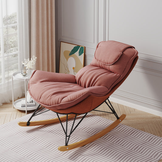 Jasper Sofa Single Rocking Chair - Pink