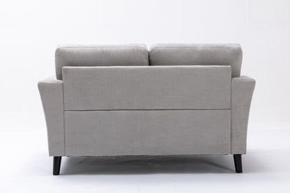 Damian Fabric Loveseat - Light Gray