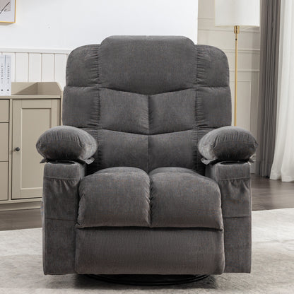 Cruiser Massage Rocker Recliner Chair - Gray