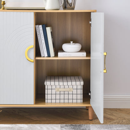 Vincent Storage Cabinet - Wood/White