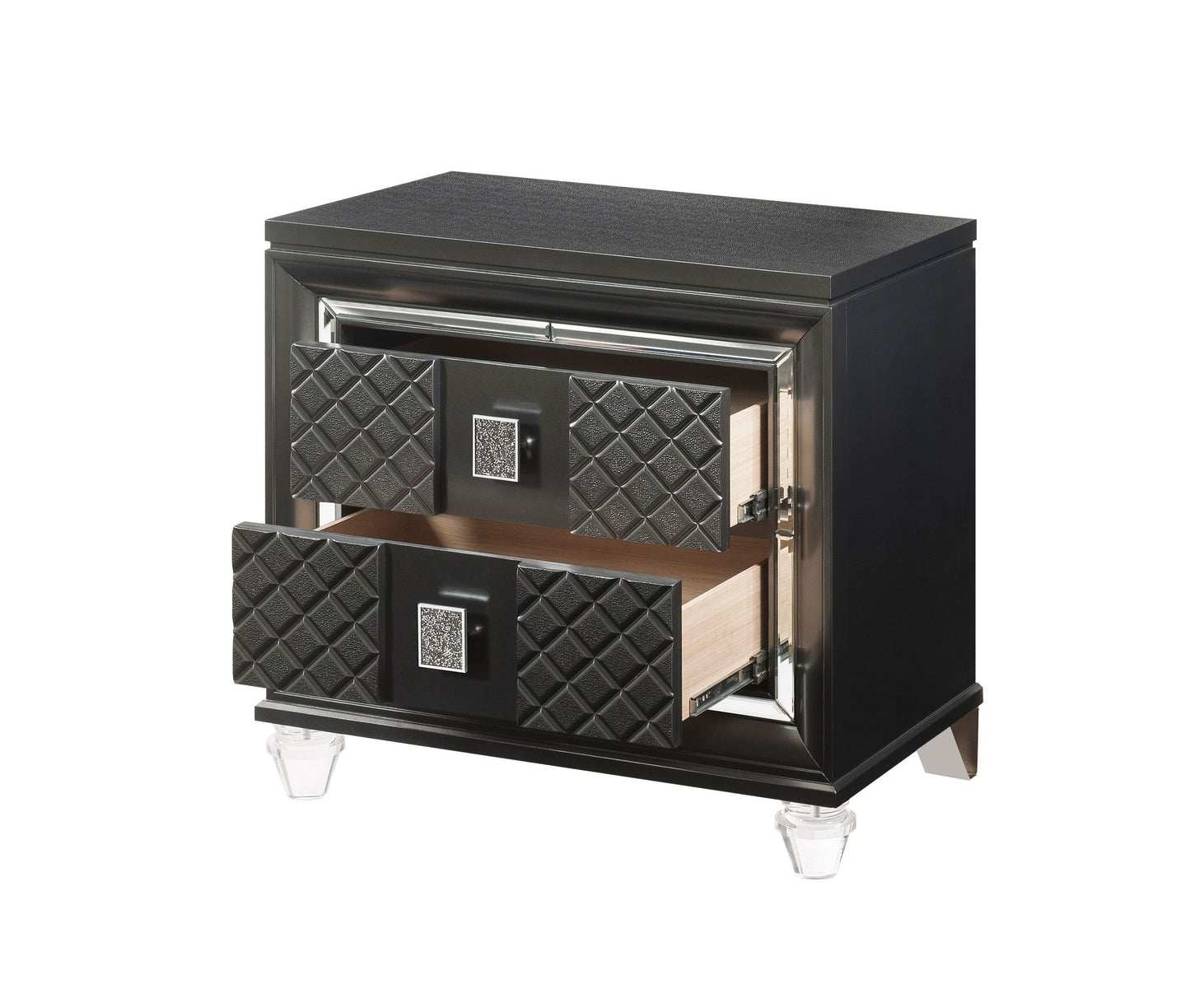 Sawyer Nightstand - Metallic Gray