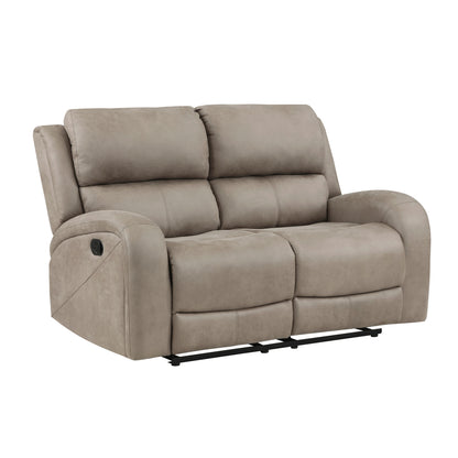 Hart Double Reclining Microfiber Loveseat - Brown