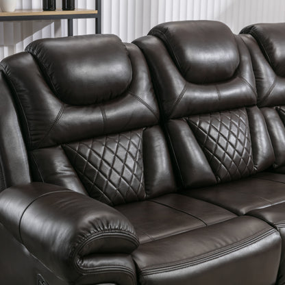 Milo 3 Pieces Recliner Sofa Sets - Brown