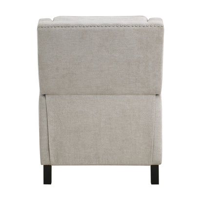 Burch Fabric Upholstered Nailhead Trim Reclining Chair - Sand