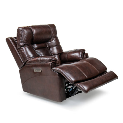 Leather Gel Zero Gravity  Power Recliner - Chocolate