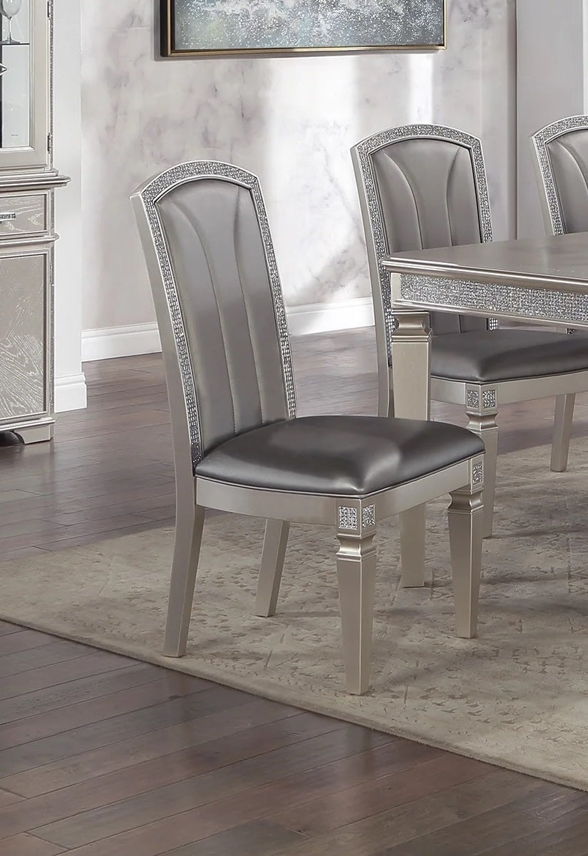 Masa Luxury Dining Chair (Set of 2) - Silver