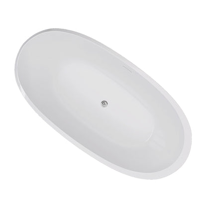 Mody 59" Acrylic Freestanding  Soaking Bathtub - Gloss White