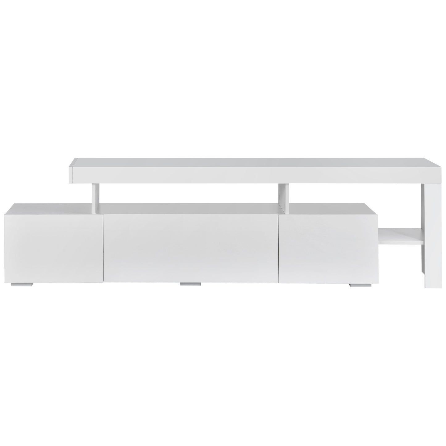 Lancer Modern Style LED Lights TV Cabinet - White