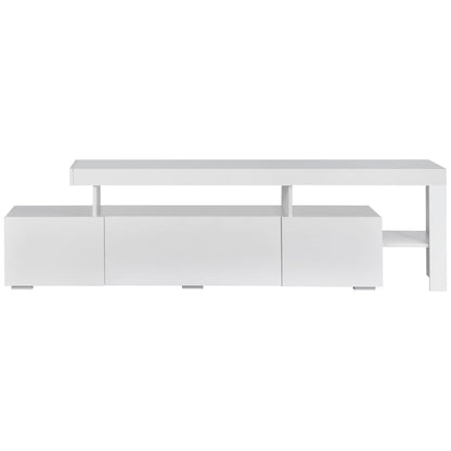 Lancer Modern Style LED Lights TV Cabinet - White