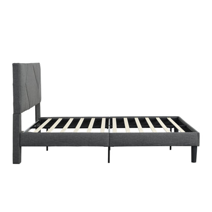 Peta Full Size Platform Bed Frame - Gray