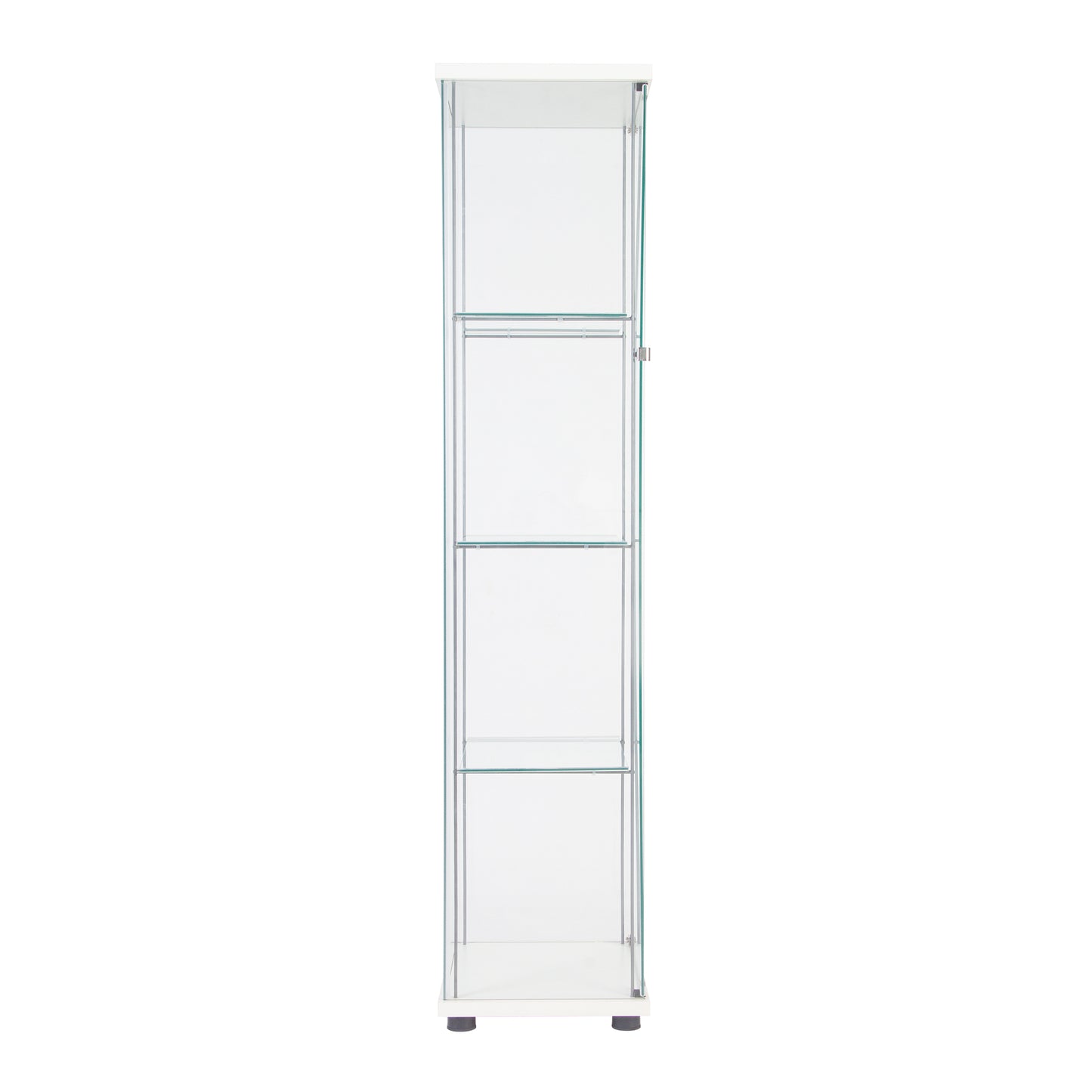 Rex 4 Shelves Glass Display Cabinet - White