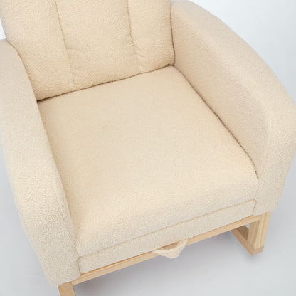 Parker II Modern Accent Rocking Chair - Beige