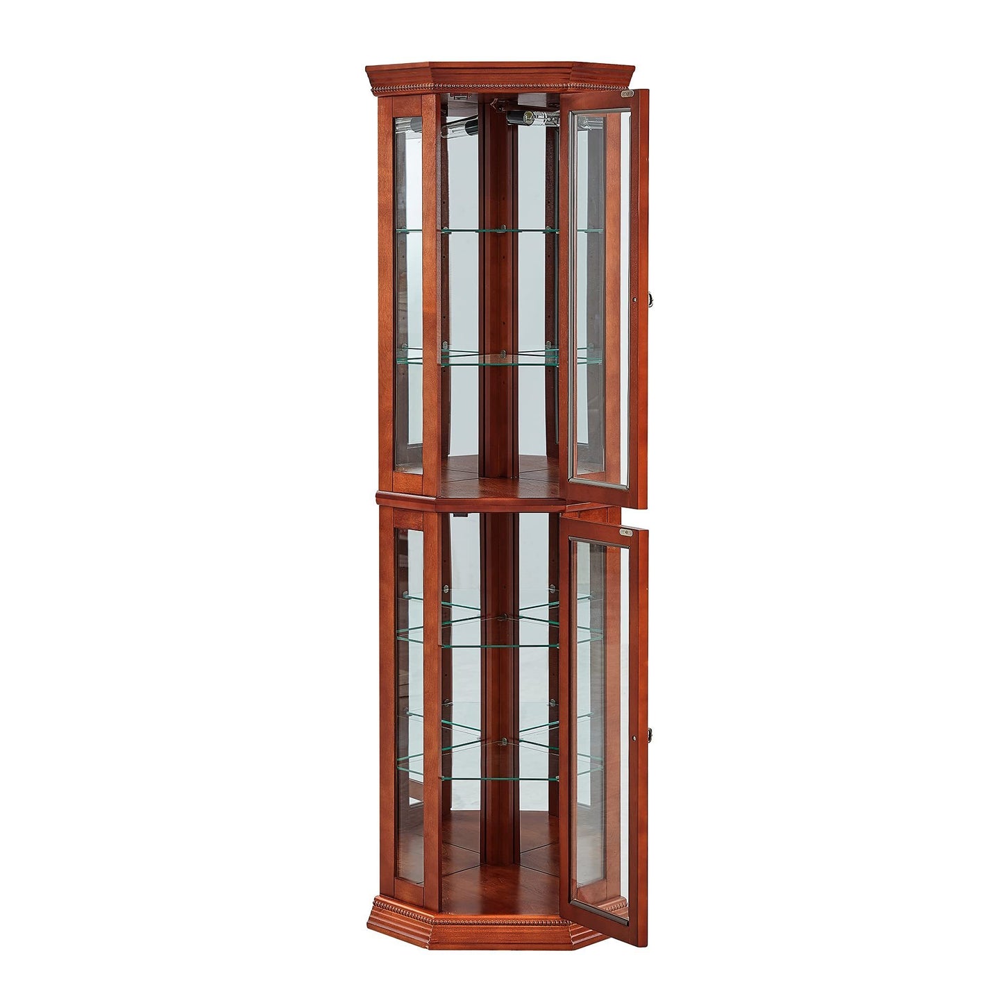 Larson Corner Curio Cabinet - Walnut