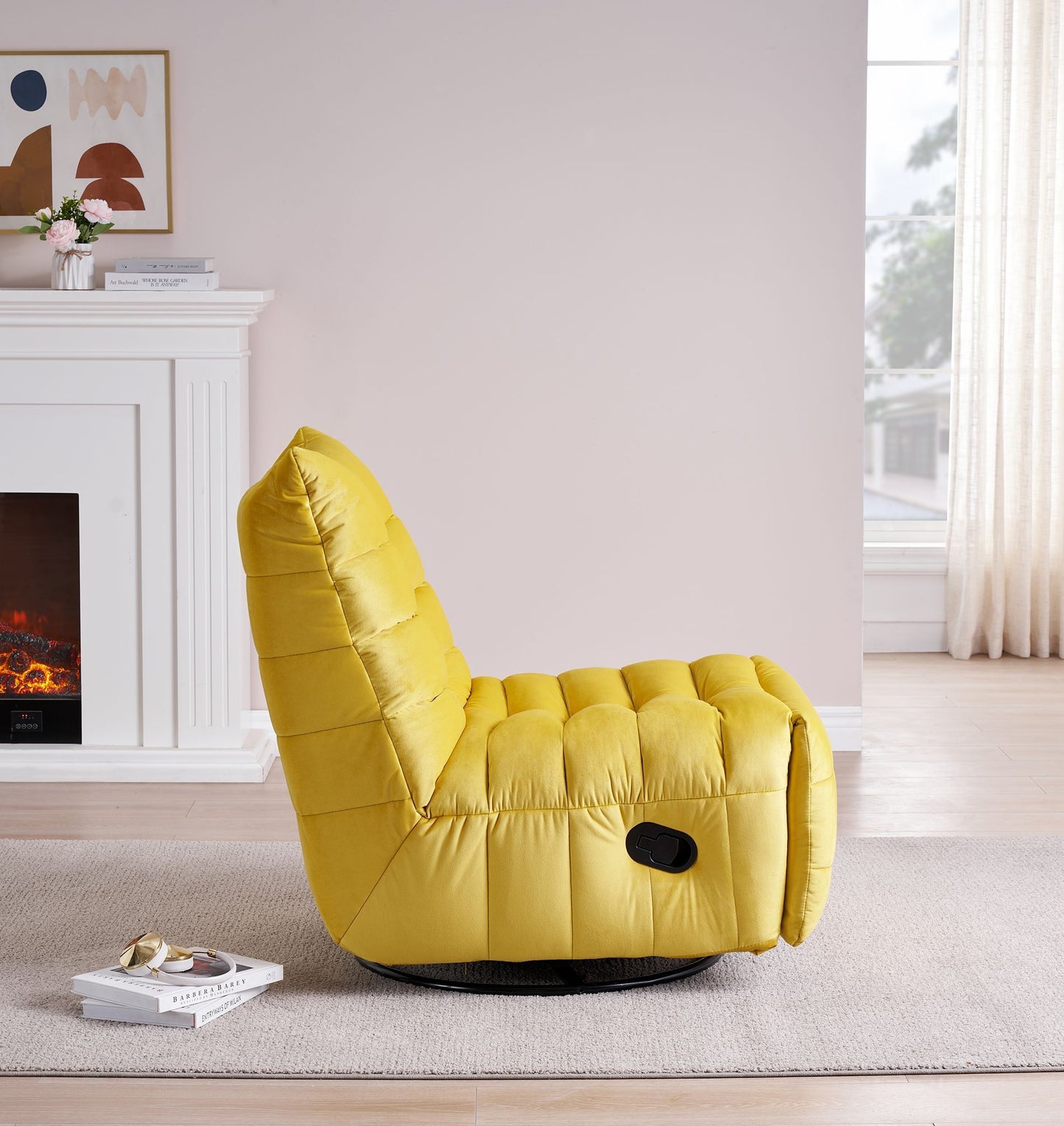 Seraphina Rotatable Recliner Chair - Yellow