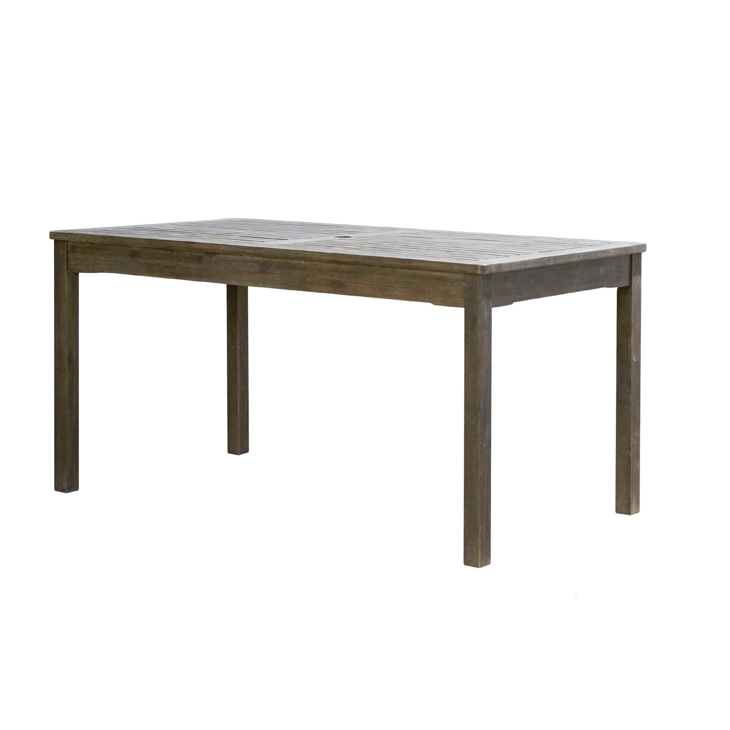 Alyssa Rectangular Coastal Wood Patio Dining Table - Gray Wash