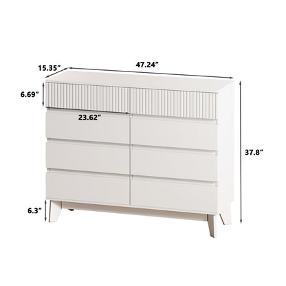 Nao 8-Drawers Storage Cabinet - White