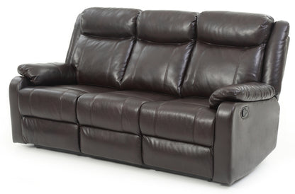 Mochi Double Reclining Sofa - Dark Brown