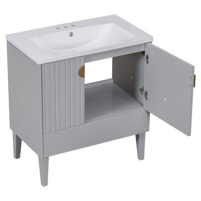 Dot Bathroom Vanity with Sink - Gray