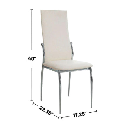 Omi Leatherette Dining Chairs (Set of 2) - White