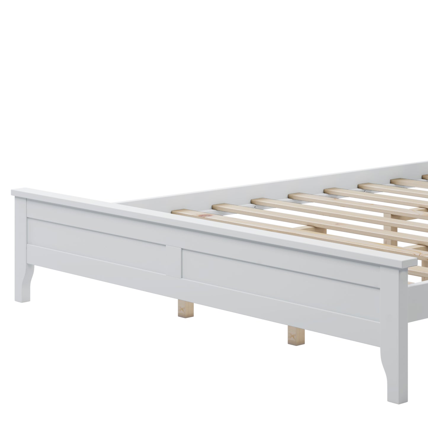 Miller Queen Size Platform Bed Frame - White