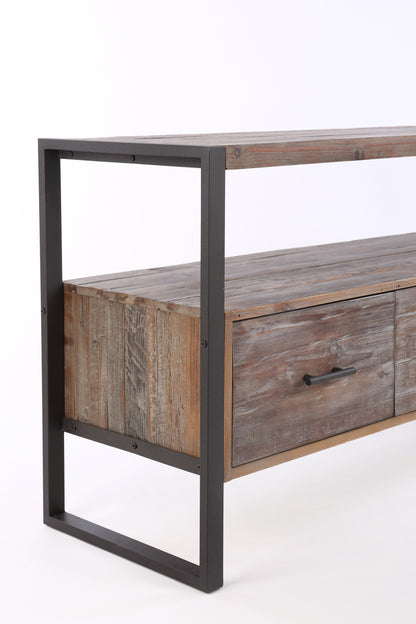 Rift Reclaimed Wood Media TV Console - Gray