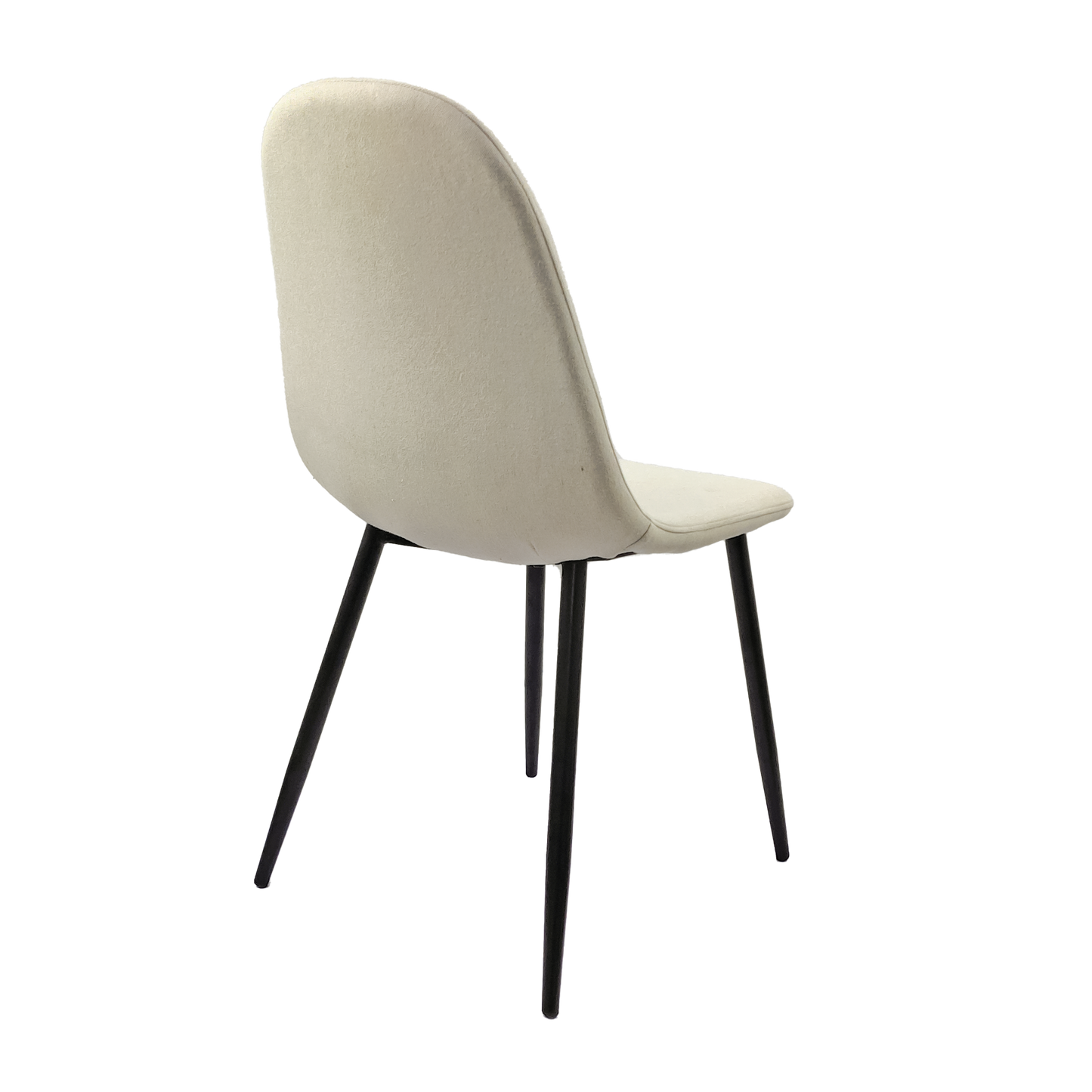 Ona II Fabric Dining Chairs with Black Metal Leg (Set of 2) - Beige