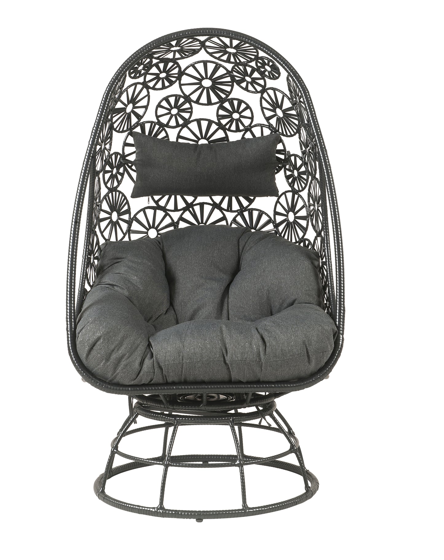 Vina Patio Lounge Chair & Side Table - Charcaol