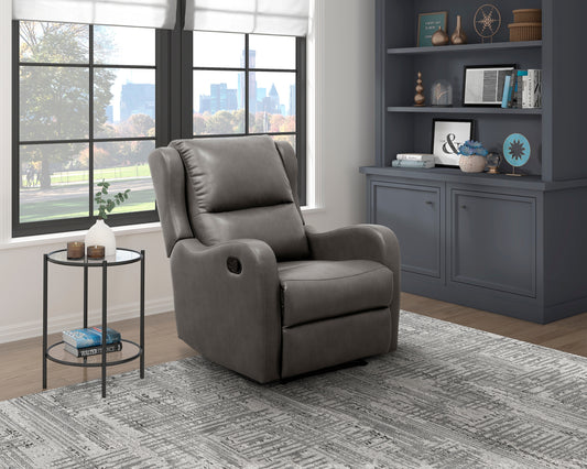 Amaris Faux Leather Upholstery Reclining Chair - Gray