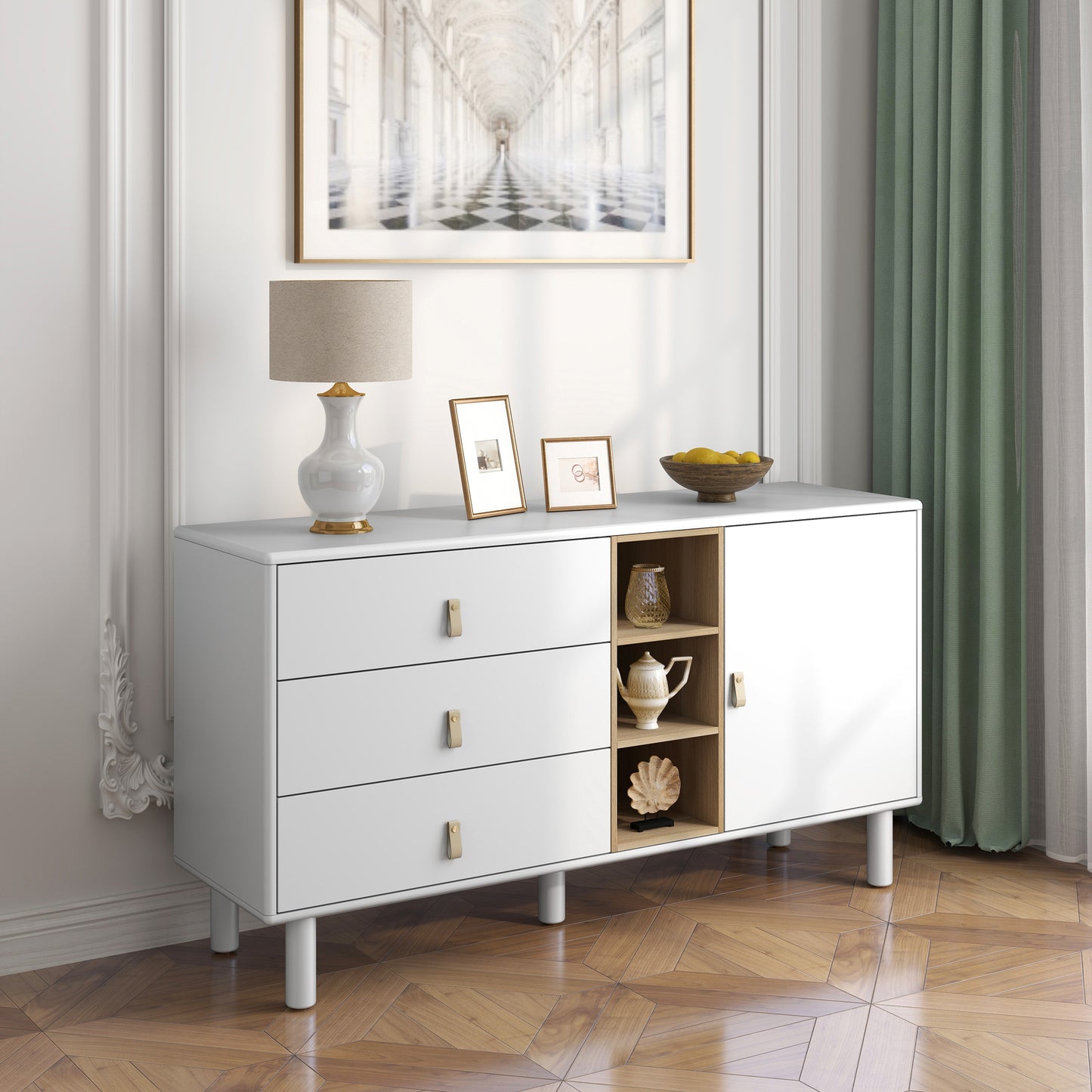 Haru Storage Wooden Cabinet - White