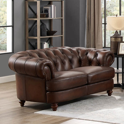 Newport Leather Loveseat