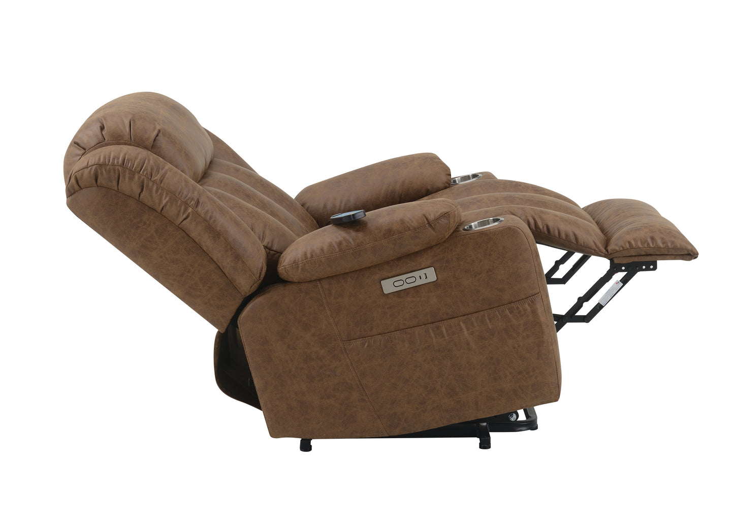 Omarion Power Recliner w/Lift, Heating & Massage - Brown