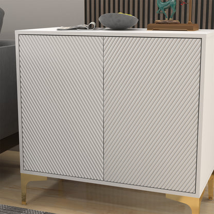 Preston 2 Door Accent Cabinet - White