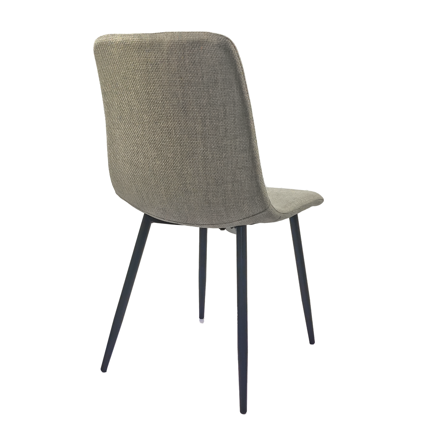 Ona Suedette Dining Chairs with Black Metal Leg (Set of 2) - Light Gray