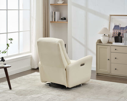 Mosley Swivel Glider Recliner Chair - White